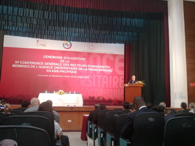 Ouverture de la Xe conférence générale des Recteurs d’universités membre de l’AUF en Asie-Pacifique